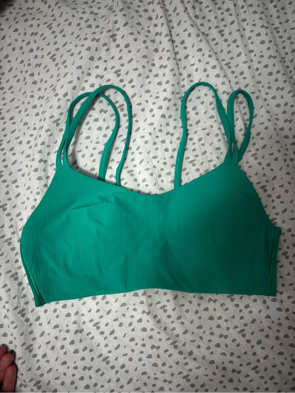 lululemon athletica Ribbed Strappy Bralette - Teal - Picture 4 of 5